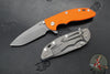 Hinderer XM-18 3.5"- Spanto Edge- Working Finish Ti And Various G-10 Handles- Working Finish Blade
