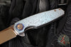 Holt Bladeworks Morpheus Flipper SN1871- Blizzard Pattern Titanium Handles- M390 Near Mirror Blade Finish