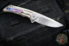 Kevin Foster- Mini R1- Satin Finished Titanium Handle- Satin Blade- Black Timascus Clip