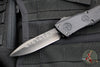 Marfione Custom Knives And Borka Blades Special O-Yari Combat Troodon- Engraved Black Handle- Single Edge Chisel Ground Blade With Borka Rock Grind- Carbon Fiber Button