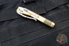 Marfione Custom Siphon II- Cryo Ice Finished Brass Body- Flamed Titanium Lever- Blue HW