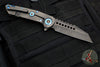 Marfione Custom Warhound Folder- Black DLC Bark Finished Titanium Handle- Two-Tone DLC Apocalyptic Blade- Blue Titanium Hardware 391-MCK DLCBARKBLUE