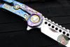 Marfione Custom Warhound Folder- Galactic Finished Titanium Handles- Mirror Polished Blade- Bronze Titanium Hardware