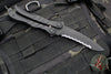 Vintage 2012 Microtech Metalmark Butterfly Knife- Tactical- Black Handle- Black Full Serrated Blade 170-3 T SN333