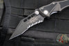Vintage 12/1999 Microtech Vector- Manual- Black Handle- Black Part Serrated Blade