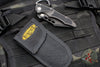 Vintage 12/1999 Microtech Vector- Manual- Black Handle- Black Part Serrated Blade