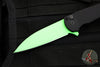 Protech Malibu Flipper- 2023 USN Show Special- Wharncliffe Edge- Black Textured Handle- USN Green Finished Blade