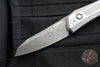 Protech 2024 Custom Auto Oligarch - Stainless Steel Handle - Black Lip Pearl Button Inlay- Nichols Virus Damascus Blade