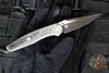 Protech Avalon Custom- Peace Neighbor Deisgn- Manual Button Lock Knife- Knurled 17-4 Steel Handle- Nichols Damascus Blade 2026 Avalon Custom 05