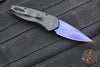 Protech Sprint- California Legal Auto- Black Handle- Sapphire Blue Finished Blade- Abalone Inlaid Button 2937-SB