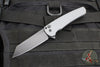 Protech Malibu Flipper- Reverse Tanto- Grey Textured Handle- Black DLC Plain Edge 5206-GREY
