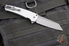 Protech Malibu Flipper- Reverse Tanto- Grey Textured Handle- Black DLC Plain Edge 5206-GREY