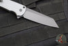 Protech Malibu Flipper- Reverse Tanto- Grey Textured Handle- Black DLC Plain Edge 5206-GREY