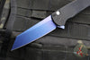 Protech Malibu Flipper- Reverse Tanto-  Black Dragon Scale Patterned Handle- Sapphire Blue Blade 5236-SB