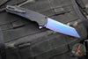 Protech Malibu Flipper- Reverse Tanto-  Black Dragon Scale Patterned Handle- Sapphire Blue Blade 5236-SB