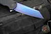 Protech Malibu Flipper- Reverse Tanto-  Black Dragon Scale Patterned Handle- Sapphire Blue Blade 5236-SB