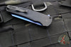 Protech Malibu Flipper- Reverse Tanto-  Black Dragon Scale Patterned Handle- Sapphire Blue Blade 5236-SB