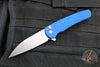 Protech Malibu Flipper- Wharncliffe Blade- Solid Blue Handle- Stonewash Magnacut Steel Blade 5301-BLUE
