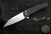 Protech Malibu Flipper- Wharncliffe Blade- Solid Black Handle- Stonewash Magnacut Steel Blade 5301