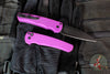 Protech Malibu Flipper- Wharncliffe Blade- Purple Finished Handle- Black DLC Magnacut Steel Blade- Black Hardware 5303-PURPLE