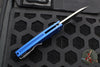 Protech Malibu Flipper- Wharncliffe Blade- Blue "Dragon Scale" Textured Handle- Stonewash Magnacut Steel Blade 5335-BLUE