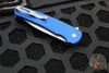 Protech Malibu Flipper- Wharncliffe Blade- Blue "Dragon Scale" Textured Handle- Stonewash Magnacut Steel Blade 5335-BLUE