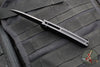 Protech Malibu Flipper- Wharncliffe Blade- Black "Dragon Scale" Textured Handle- Black DLC Magnacut Steel Blade 5336