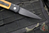 Protech Godson Out The Side Auto (OTS)- Black Handle- Olivewood Inlay- Black Blade 707-OLIVE