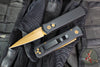 Protech Godson Out The Side Auto (OTS)- Black Handle- Tan PVD Finished Blade 721-TAN