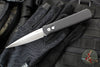 Protech Godfather Out The Side (OTS) Knife- Black Handle- Satin Blade- Mother Of Pearl Button 921-MOP