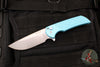 Protech Mordax Flipper- BLADE SHOW 2025- Turquoise Gridlock Textured Handle- Stonewash Magnacut Blade- Pearl Button BSA25.Mordax.1