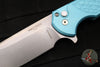Protech Mordax Flipper- BLADE SHOW 2025- Turquoise Gridlock Textured Handle- Stonewash Magnacut Blade- Pearl Button BSA25.Mordax.1