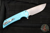 Protech Mordax Flipper- BLADE SHOW 2025- Turquoise Gridlock Textured Handle- Stonewash Magnacut Blade- Pearl Button BSA25.Mordax.1