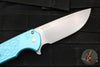 Protech Mordax Flipper- BLADE SHOW 2025- Turquoise Gridlock Textured Handle- Stonewash Magnacut Blade- Pearl Button BSA25.Mordax.1