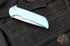 Protech Mordax Flipper- BLADE SHOW 2025- Turquoise Gridlock Textured Handle- Stonewash Magnacut Blade- Pearl Button BSA25.Mordax.1