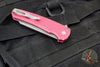 Protech Malibu Flipper- Reverse Tanto-  Battleworn Red Dragon Scale Patterned Handle- Acidwash Magnacut Finished Blade- Black Lip Pearl Button BSA25.MALIBU.1