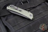 Protech Oligarch Out The Side (OTS) Auto Knife - BLADE SHOW 2025- Distressed Green Handle - Black DLC Magnacut Blade BSA25.Oligarch.1