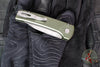 Chaves Protech Knives- Scapegoat Compact- OTS Auto- Green Carbide Textured Handle- Acid Wash MagnaMax Steel Blade- Black Lip Pearl Button Edition of 115 BSA26.SCAPEGOAT.2