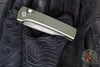Chaves Protech Knives- Scapegoat Compact- OTS Auto- Green Carbide Textured Handle- Acid Wash MagnaMax Steel Blade- Black Lip Pearl Button Edition of 115 BSA26.SCAPEGOAT.2
