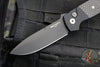 Protech Auto Terzuola ATCF Out The Side (OTS) Auto Knife- Black Handle with CF Inlays- Black DLC Magnacut Steel Blade BT2705