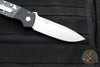 Protech Terzuola ATCF Out The Side (OTS) Auto Knife- Black Handle with "White Storm" Fat Carbon Inlays- Stonewash Magnacut Steel Blade BT2731-WS