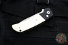 Protech Terzuola ATCF Out The Side (OTS) Auto Knife- "Tuxedo"- Black Handle with Ivory Micarta Inlays- Stonewash Magnacut Steel Blade BT2751