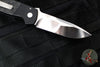 Protech 2024 Custom Auto Terzuola ATCF - Black Handle- Black Dark Matter Fat Carbon Inlays- Black Lip Pearl Button Inlay- Mike Irie Hand Ground Mirror Blade 2024-ATCF-Custom-003