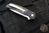 Protech 2024 Custom Auto Terzuola ATCF - Black Handle- Black Dark Matter Fat Carbon Inlays- Black Lip Pearl Button Inlay- Mike Irie Hand Ground Mirror Blade 2024-ATCF-Custom-003