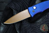 Protech Duke 2 Out The Side (OTS) Auto Knife - Navy Blue Handle- FDE PVD Magnacut Blade- Black Lip Pearl Button DUKE2103-LTD Heritage