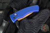 Protech Duke 2 Out The Side (OTS) Auto Knife - Navy Blue Handle- FDE PVD Magnacut Blade- Black Lip Pearl Button DUKE2103-LTD Heritage