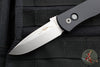 Protech Emerson CQC7 Out The Side Auto (OTS) Knife- Spearpoint Edge - Black Handle- Stonewash Blade- Deep Carry Clip E7A01-20CV