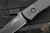 Protech Emerson CQC7 Out The Side Auto (OTS) Knife- Spearpoint Edge - Black Jigged Textured Handle- Blasted Blade- Deep Carry Clip E7A06-20CV