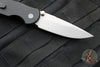 Protech TR-3 Integrity- Manual Button Lock Knife- Smooth Black Handle- Stonewash S35VN Steel Blade  INT101