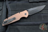 Protech TR-3 Integrity- Manual Button Lock Knife- Smooth FDE Handle- Black DLC S35VN Steel Blade  INT103-FDE